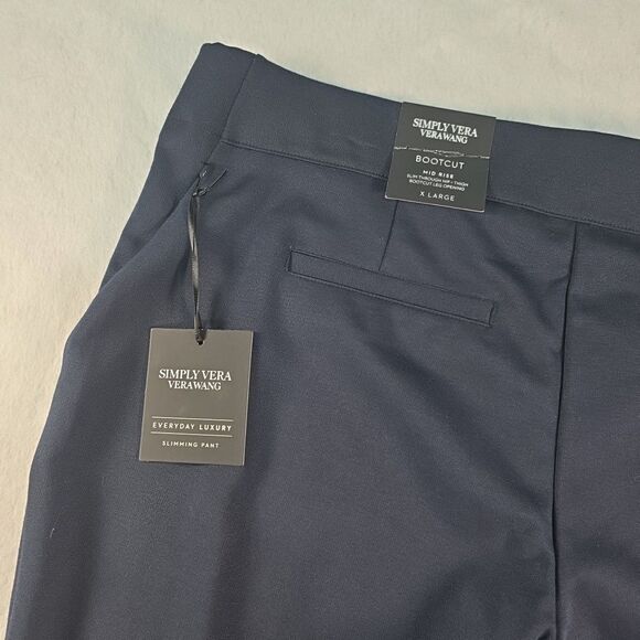 Simply Vera Vera Wang Bootcut Pants Womens XL Midrise Slim through Hip Thigh NWT - Picture 5 of 8